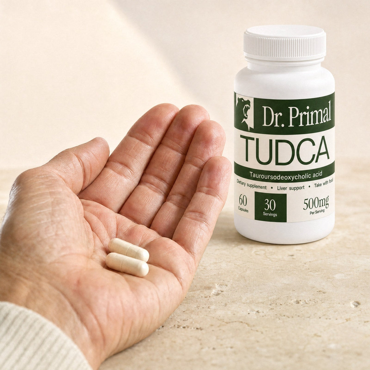 TUDCA 500mg — gallery 2 hand